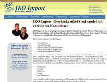 Tablet Screenshot of iko-import.de
